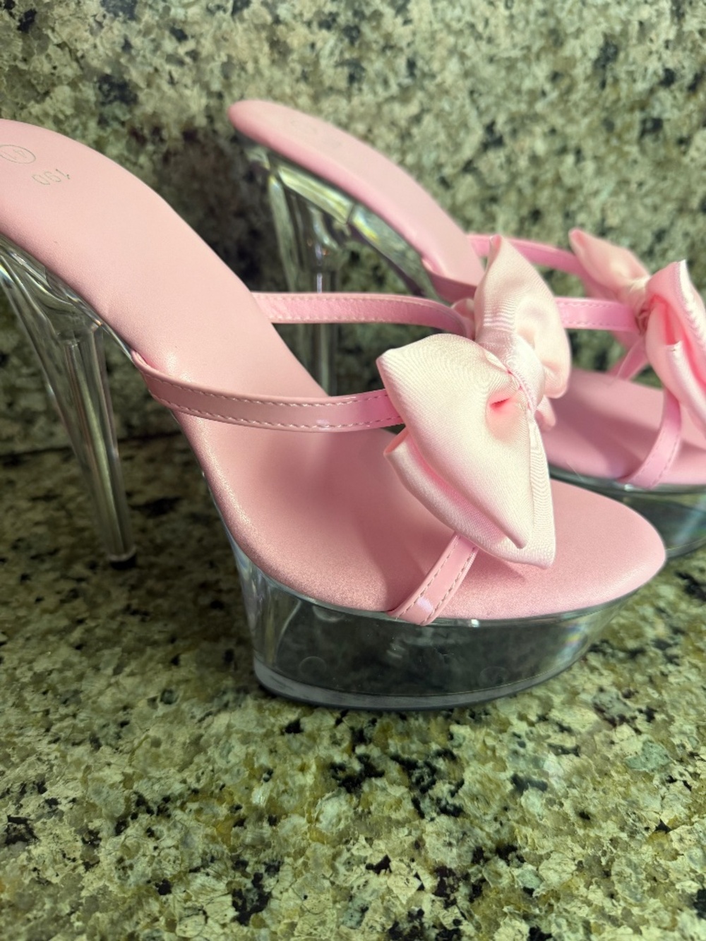Pink Bow Platform Heels